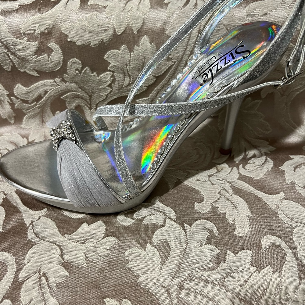 Sizzle silver decorative heels